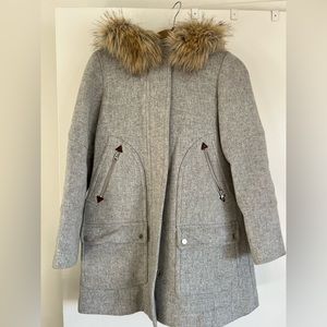 J. Crew collab with Stadium Cloth by Nello Gori; peacoat; size 4